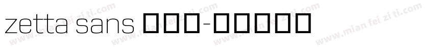 zetta sans 半粗体字体转换